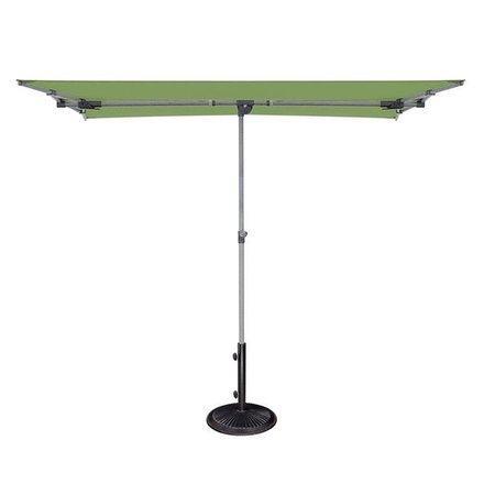 CAPRI Capri SSBU-5X7RT5T-P027 5 x 7 ft. Rectangular Contemporary Umbrella; Platinum & Lime SSBU-5X7RT5T-P027